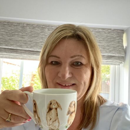 Miriam Martin and her mug #GiveCarersABreak