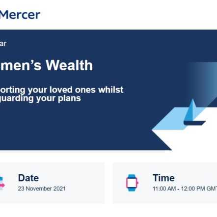 Mercer Women's Wealth 23 November, 11am-12pm