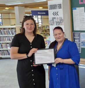 Peterborough Libraries presented with Carer Friendly Tick Award