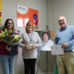 Megan and Steve presenting Belinda with the very first Kerry Care Award