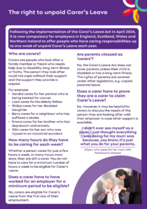 The right to unpaid Carer's Leave fact sheet